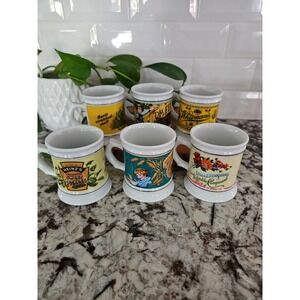 SET OF 6 !!!! The Corner Stone By Franklin Porcelain‎  Mugs 1982 1985